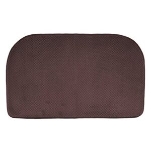 kashi home soft plush memory foam non-slip backing kitchen rug mat, 18x30 inch, chocolate