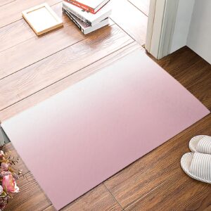 door mat for bedroom decor, pink white floor mats, holiday rugs for living room, absorbent non-slip bathroom rugs home decor kitchen mat area rug 18x30 inch