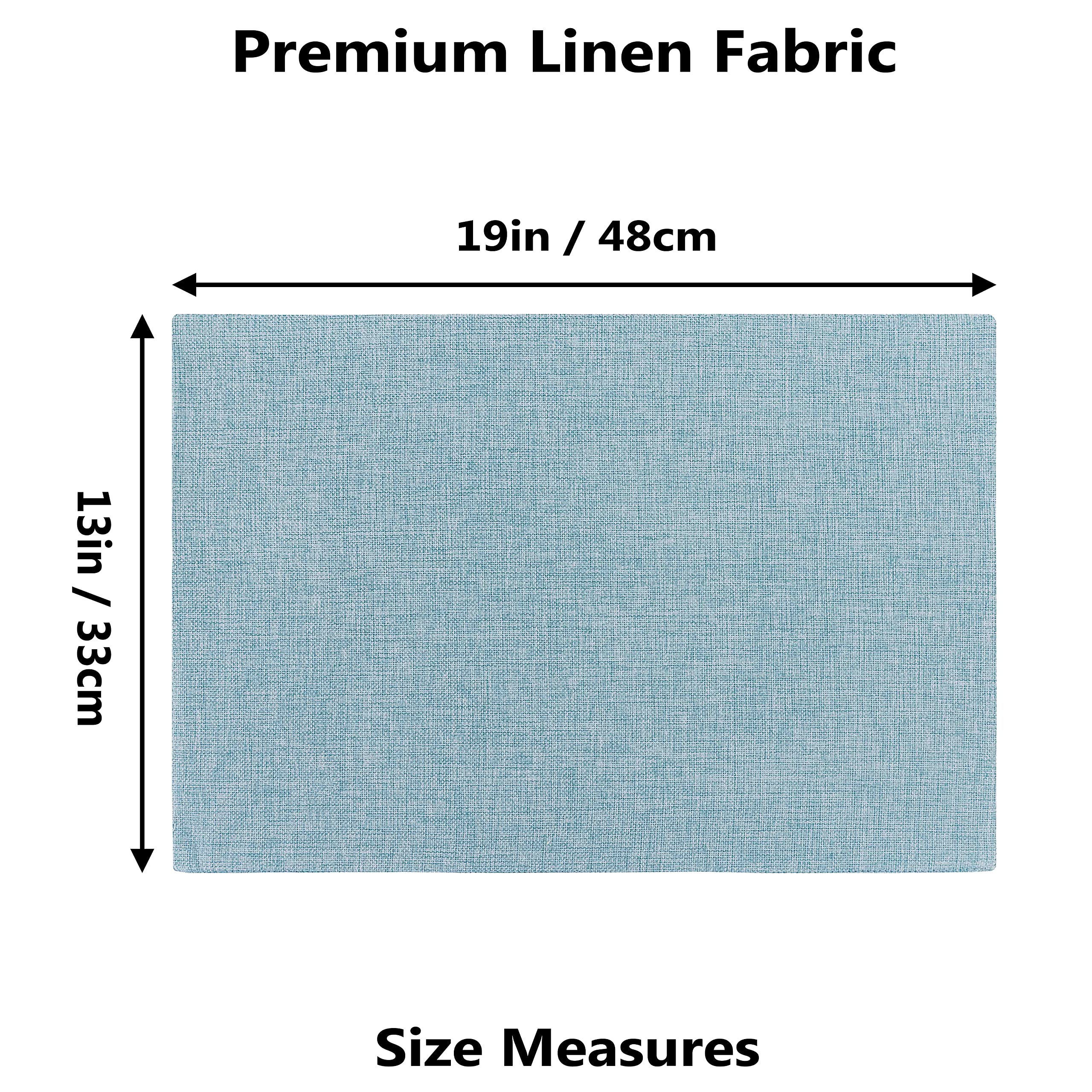 Home Brilliant Cloth Placemats Set of 4 for Holiday Dinner Linen Placemat Heat Resistant Dining Table Place Mats for Kitchen Table, 13 x 19 inches, Teal