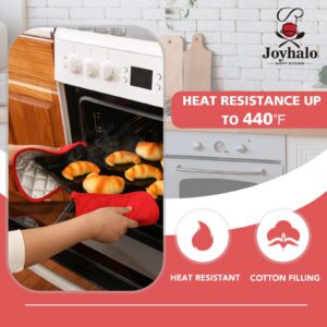 Joyhalo 4 Pack Pot Holders for Kitchen Heat Resistant Pot Holders Sets Oven Hot Pads Terry Cloth Pot Holders for Cooking Baking