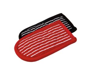 lodge striped hot handle holders/mitts, set of 2