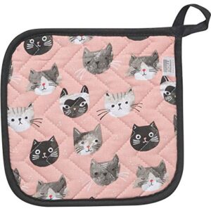 Now Designs 803889aa Basic Potholder, Set of Two, Cats Meow