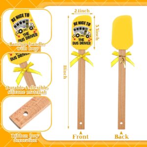 Rtteri 6 Pcs Bus Driver Appreciation Gifts Pot Holder Baking Kit and Silicone Spatula for School Bus Driver Gifts Teacher Appreciation Present Thanks for The Sweet Ride