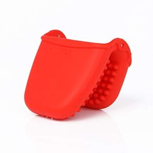 Dexas Mini Silicone Oven Mitt with Raised Nibs, Red