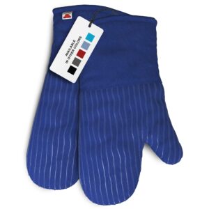 BIG RED HOUSE Oven Mitts and Pot Holders Sets, with The Heat Resistance of Silicone and Flexibility of Cotton, Recycled Cotton Infill, Terrycloth Lining, 480 F Heat Resistant Pair Royal Blue