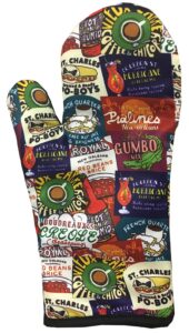 artisan owl new orleans iconic food logos design oven mitt
