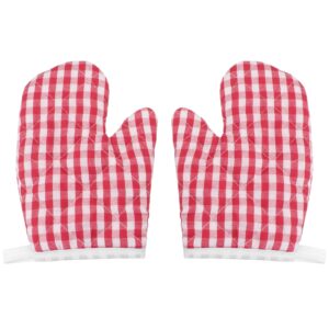 cabilock kids oven mitts for children play kitchen heat resistant kitchen mitts for kids toddler (2pcs)