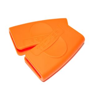 techef - silicone pot holders/pinch grips/oven mitts/ (orange, set of 2)/ made in korea