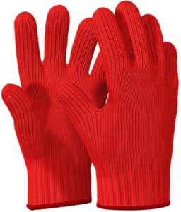 killer's instinct outdoors 1 pair heat resistant gloves oven gloves heat resistant with fingers red oven mitts kitchen pot holders cotton gloves red kitchen gloves double oven mitt set