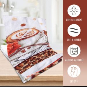 Lobyn Value Pack Kitchen Towel Oven Mitts and Pot Holders Sets, Pot Holders and Oven Mitts Sets, Kitchen Mittens and Pot Holder Set, Potholder Set, Mittens Kitchen Coffee Design