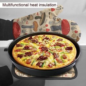 RENGMIAN Various Mushroom Art Oven Mitts and Pot Holders Heat Resistant Oven Gloves Safe Cooking Baking Grilling