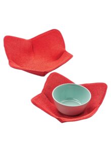 kitchen plate hugger for microwave| hot pads for microwaves | microwave oven mitt | bowl cozy | food huggers | microwave plate and bowl huggers | 2 pack