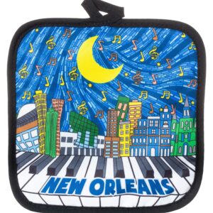 Artisan Owl New Orleans Music Mosaic Souvenir Pot Holder