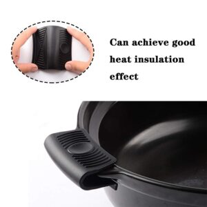 Silicone Hot Handle Holder and Assist Handle Cover Cast Iron Skillet Handle, Non Slid Pot Sleeve Grips for Frying Pans Griddles Oven (8 Pcs)