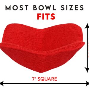 Bowl Cozy Set of 8 Microfiber Huggers for Hot & Cold Bowls Microwave Safe Premium Quality Pot Holder Keeps Your Hand Safe This Heat Resistant Food Warmer Dishes Pads Can Use As Mittens (8 PCS)