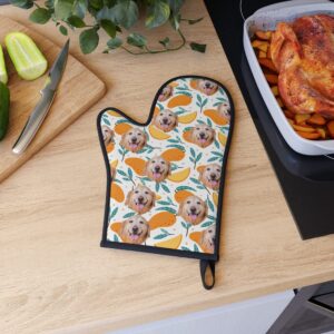 Godmerch Custom Face Oven Mitts with Picture Dogs Cat Pet, Personalized Oven Gloves with Photo Customized Unisex Funny Crew Oven Gloves Safe Cooking Gifts for Men Women, Cute Personalized Kitchen