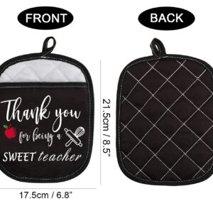 Teacher Appreciation Gift Thank You for Being A Sweet Teacher Oven Pads Pot Holder with Pocket (Being a Sweet Teacher)