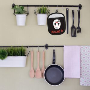 ZJXHPO Horror Inspired Pot Holder Killing It Horror Movie Lover Oven Mitts Gift Halloween Kitchen Baking Gloves Baker Oven Pads (Killing 2 Holder)