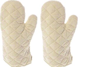 update international terry cloth oven mitt heat resistant to 600° f, set of 2