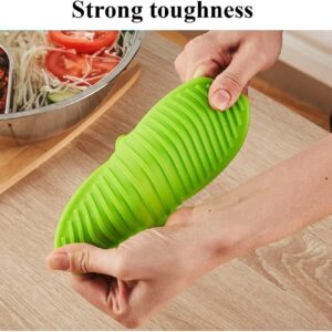 Innovation - Silicone Oven Mitts, 2 Pieces Heat and Slip Resistant Finger Protective Gloves for Kitchen Frying Cooking Baking BBQ (Green, 2)