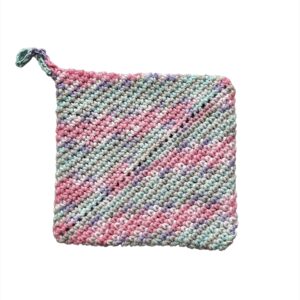 Double Thickness Potholders - 100% cotton - Trivet - Gray and Fondant Fun