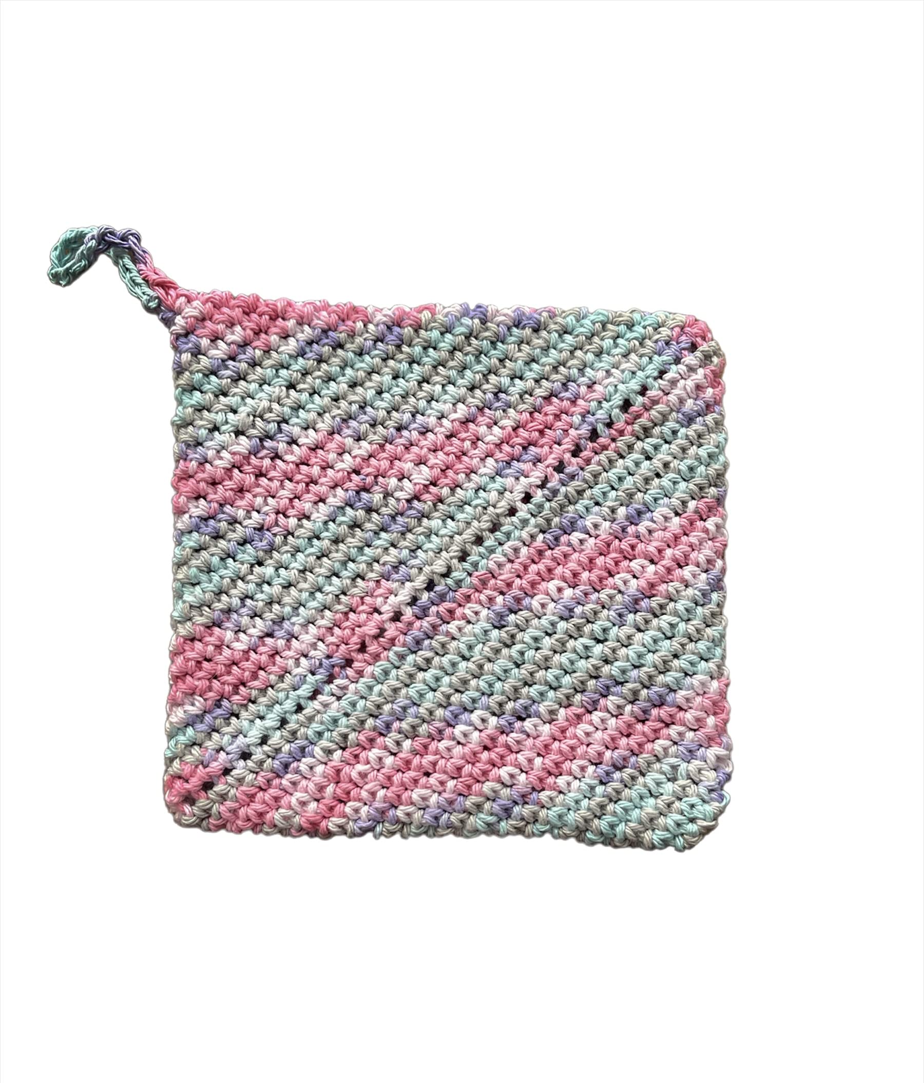 Double Thickness Potholders - 100% cotton - Trivet - Gray and Fondant Fun