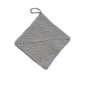 Double Thickness Potholders - 100% cotton - Trivet - Gray and Fondant Fun