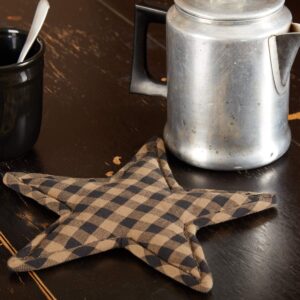 VHC Brands, Black Star, Cotton, 10", Star Trivet, Black