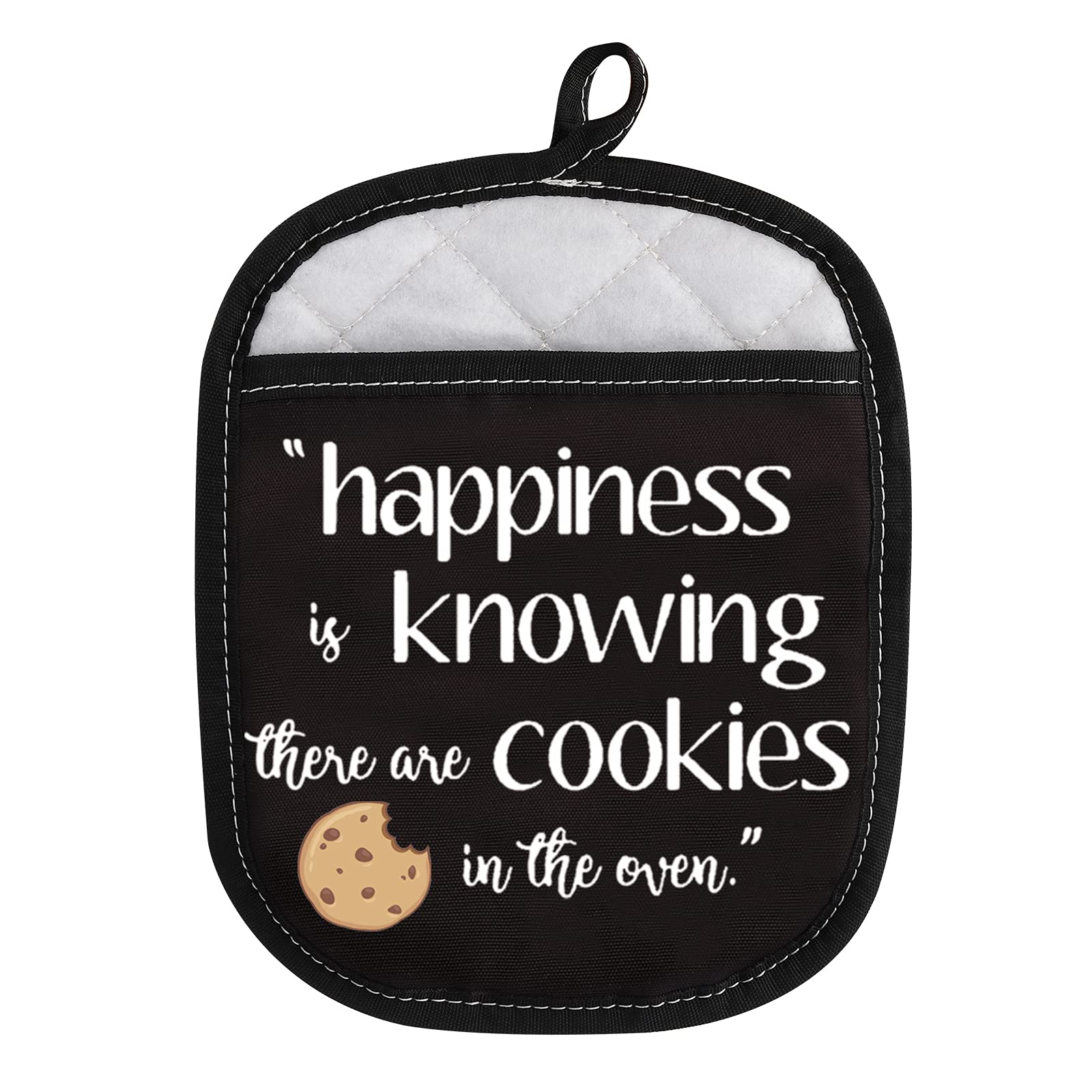 Cookie Lover Gift Happiness is Knowing There are Cookies in The Oven Pot Holder with Pocket (Cookies Oven)