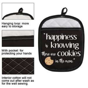 Cookie Lover Gift Happiness is Knowing There are Cookies in The Oven Pot Holder with Pocket (Cookies Oven)