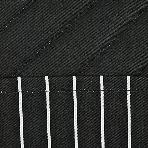 Professional and Commercial Grade, Chef Stripe Kitchen, Potholders, Black
