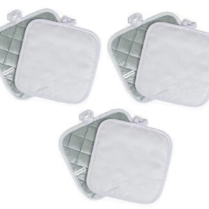 Square Blank Oven Mitts Sublimation Slim Set 6 Pieces Heat Thermal Transfer Polyester Pot Holder Kitchen cookware Dinning