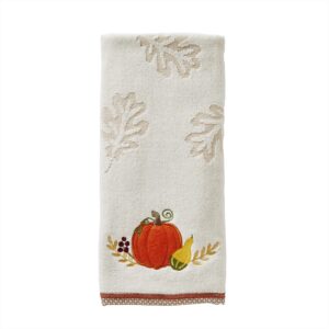 SKL Home Harvest Traditional Pumpkin Hand Towel Set, Tan Small