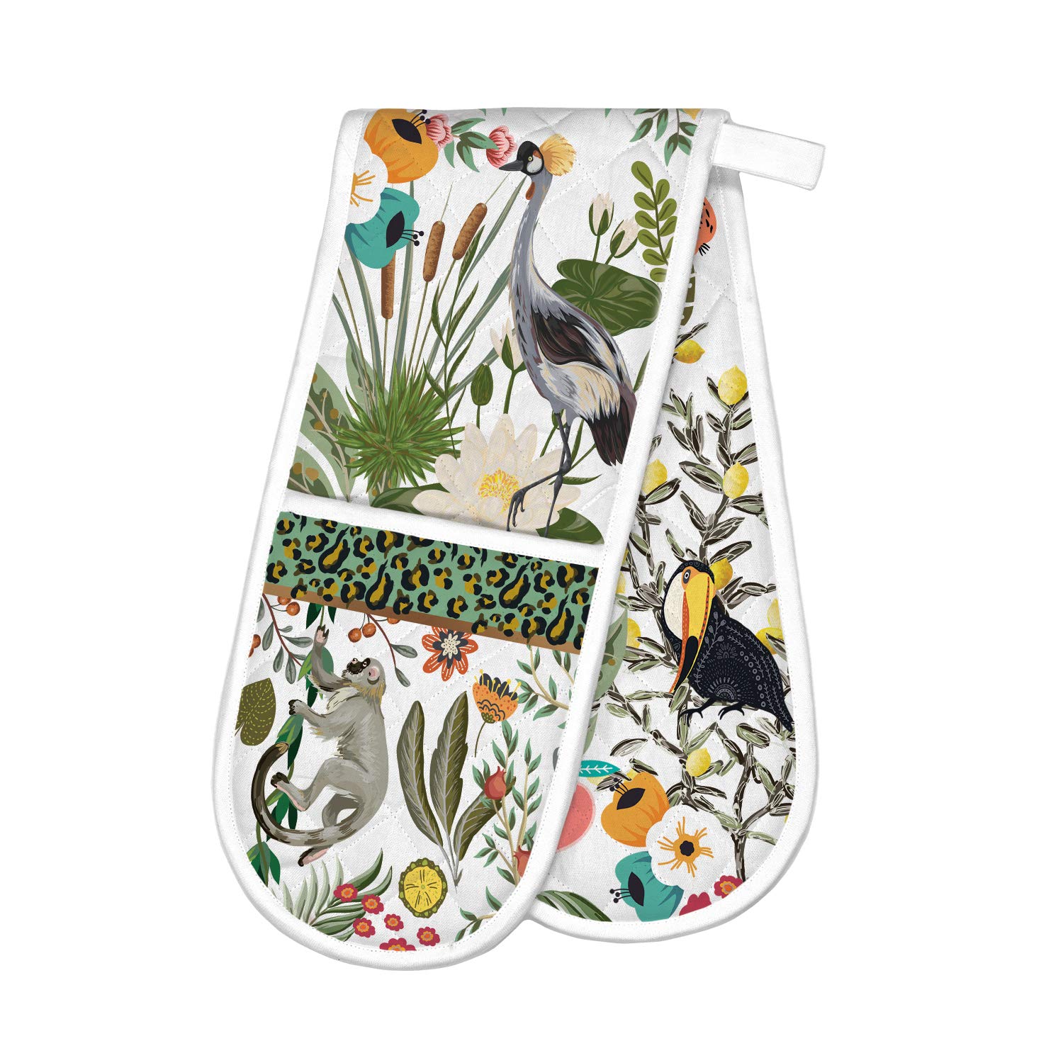 Michel Design Works Double Oven Glove, Wild Lemon