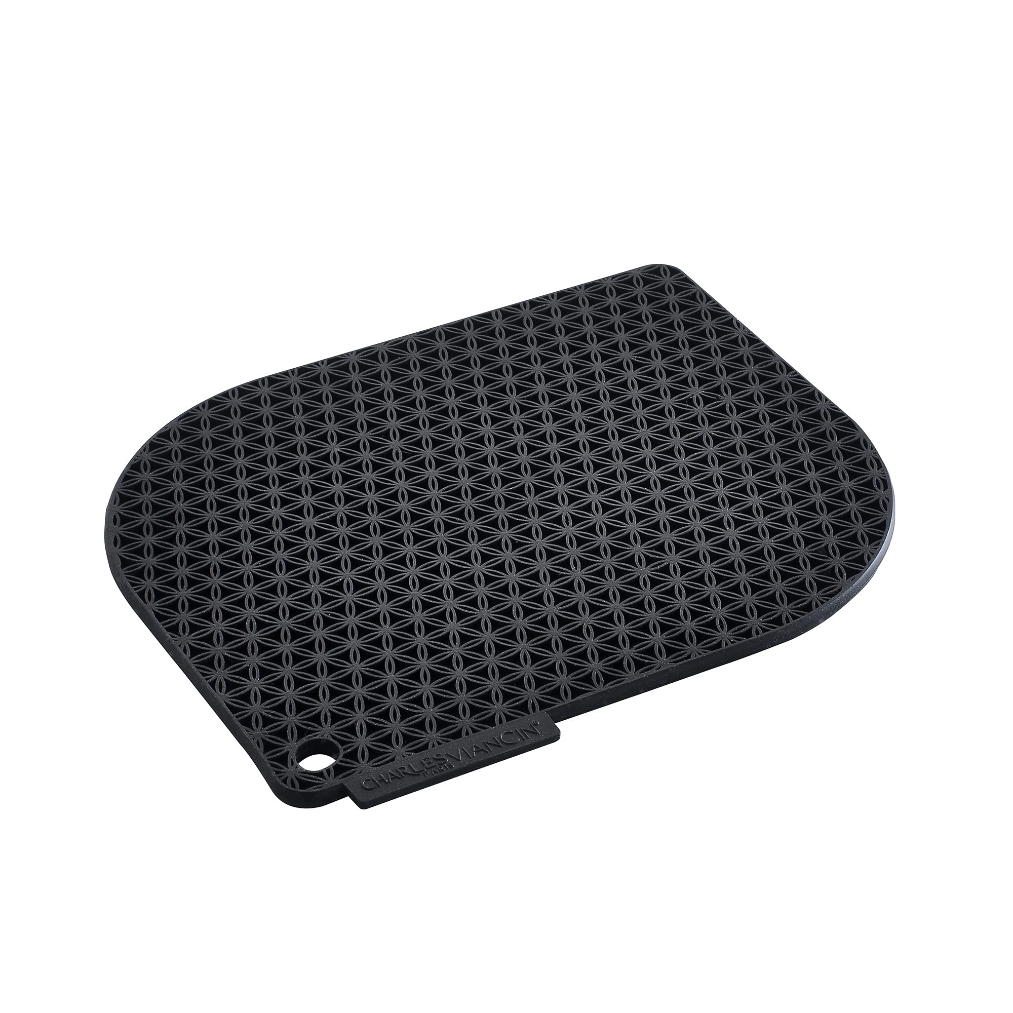 Charles Viancin - Honeycomb Silicone Pot Holder - Withstands Temperatures up to 220°C / 428°F - BPA-Free, Plastic Free, Food-Grade Silicone - Dishwasher Safe - Black