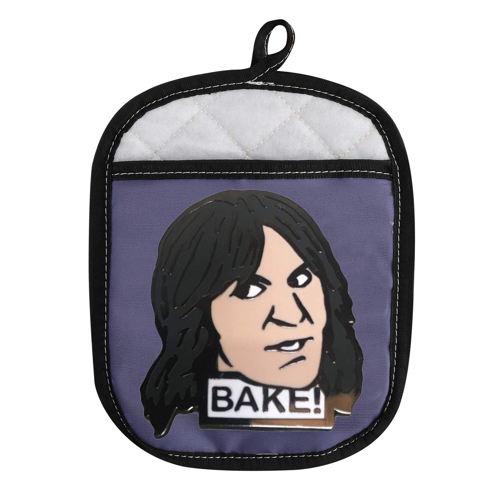 Baking Show Inspired Oven Pads Pot Holder with Pocket Baker Gift for TV Show Fans (Bake!)