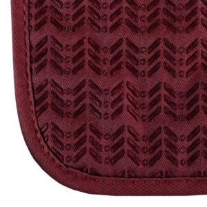 Pot Holder Set With Silicone Grip, Quilted And Heat Resistant (Set of 2) By Lavish Home (Burgundy)