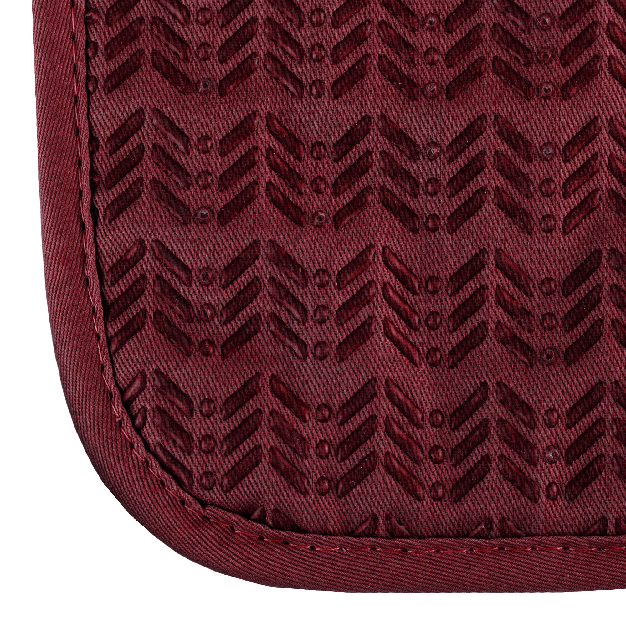 Pot Holder Set With Silicone Grip, Quilted And Heat Resistant (Set of 2) By Lavish Home (Burgundy)