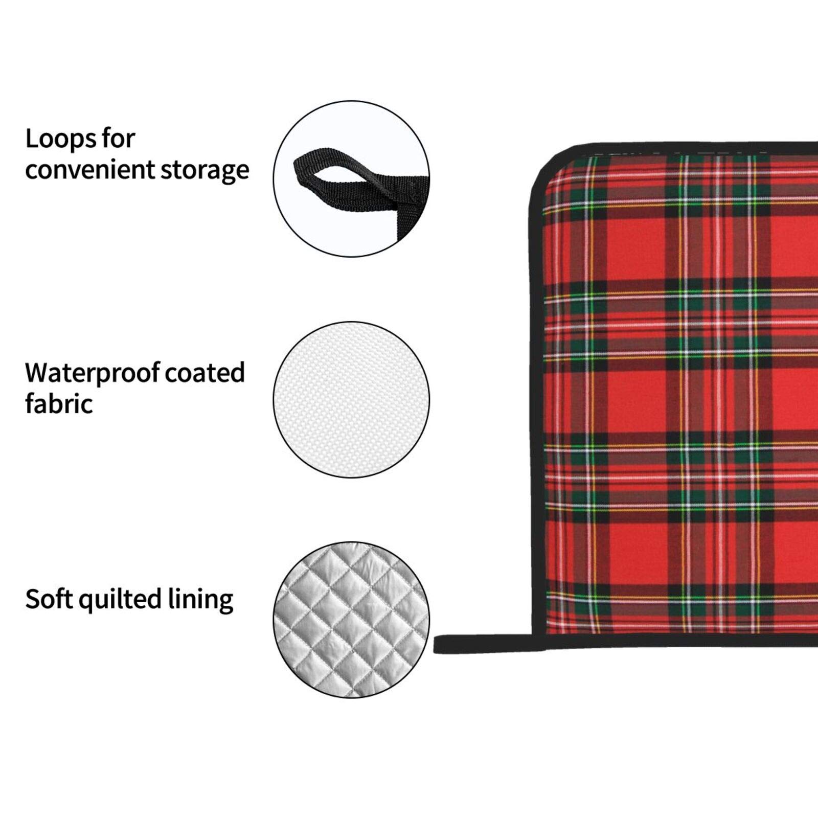 Christmas Tartan Plaid Pot Holders Set of 2 Heat Resistant Hot Pot Holder Pads Kitchen Potholder for Cooking and Baking