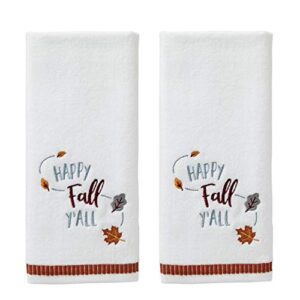 skl home harvest happy fall yall hand towel, white small