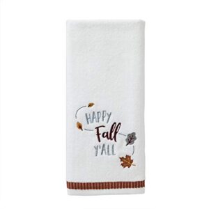 SKL Home Harvest Happy Fall Yall Hand Towel, White Small