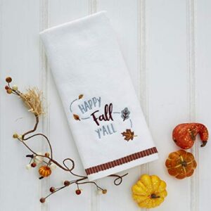 SKL Home Harvest Happy Fall Yall Hand Towel, White Small