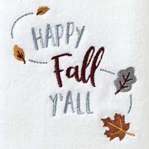 SKL Home Harvest Happy Fall Yall Hand Towel, White Small