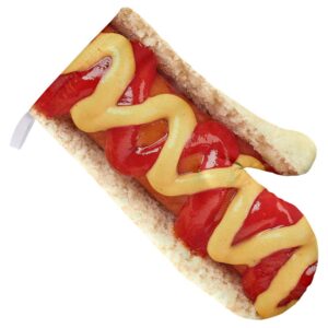 big hot dog oven mitt for indoor/outdoor kitchen and bbq