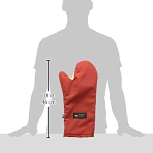 San Jamar CTC17 Cool Touch Conventional Oven Mitt Heat Protection up to 500° F, 17" Length, Red