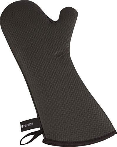 San Jamar Ultigrip Oven Mitt with Heat and Cold Protection for Cooking, Bakeries, Kitchens, And Restaurants, Neoprene, 17 Inches, Black, 1 Count