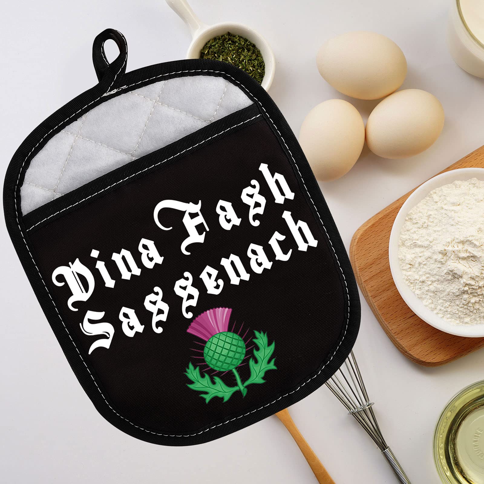 LEVLO Dragonfly Fans Gifts Dinna Fash Sassenach Pot Holders Dragonfly Lover Gifts Friend Sister Mother (Dina Fash Sassenach)