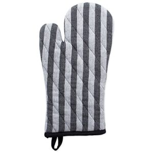 DII Cotton Heat Resistant Kitchen Oven Mitts Set, (Set of 2-6.5x12), Farmhouse Chic Geometric Design, Heat Resistant and Machine Washable for Every Home Kitchen - Stripe