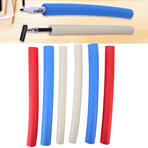 6Pcs Foam Grip Tubing, Non-slip Foam Handle Sleeve Foam Support Grip Tubing Collision Handle Cover Provides Wider Larger Grip Pipe Tool for Utensils, Pens, Pencils, Toothbrushes