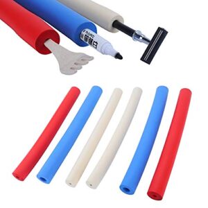 6Pcs Foam Grip Tubing, Non-slip Foam Handle Sleeve Foam Support Grip Tubing Collision Handle Cover Provides Wider Larger Grip Pipe Tool for Utensils, Pens, Pencils, Toothbrushes